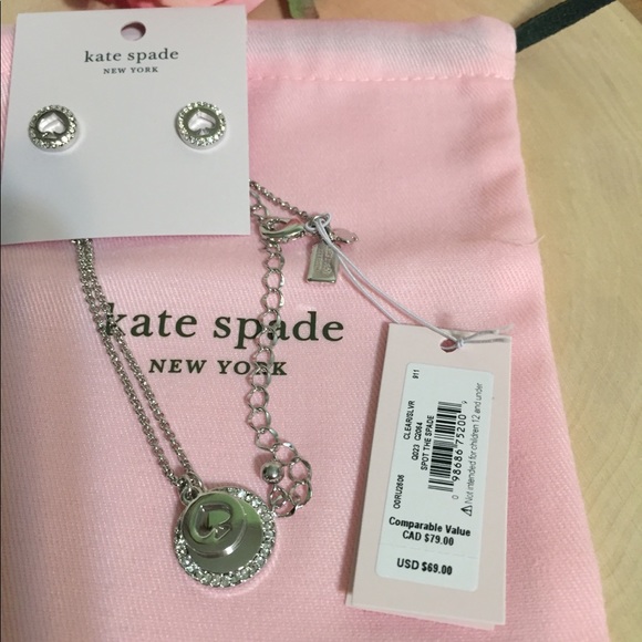 Kate Spade spot the Spade pave charm set 🆕 - Picture 7 of 12
